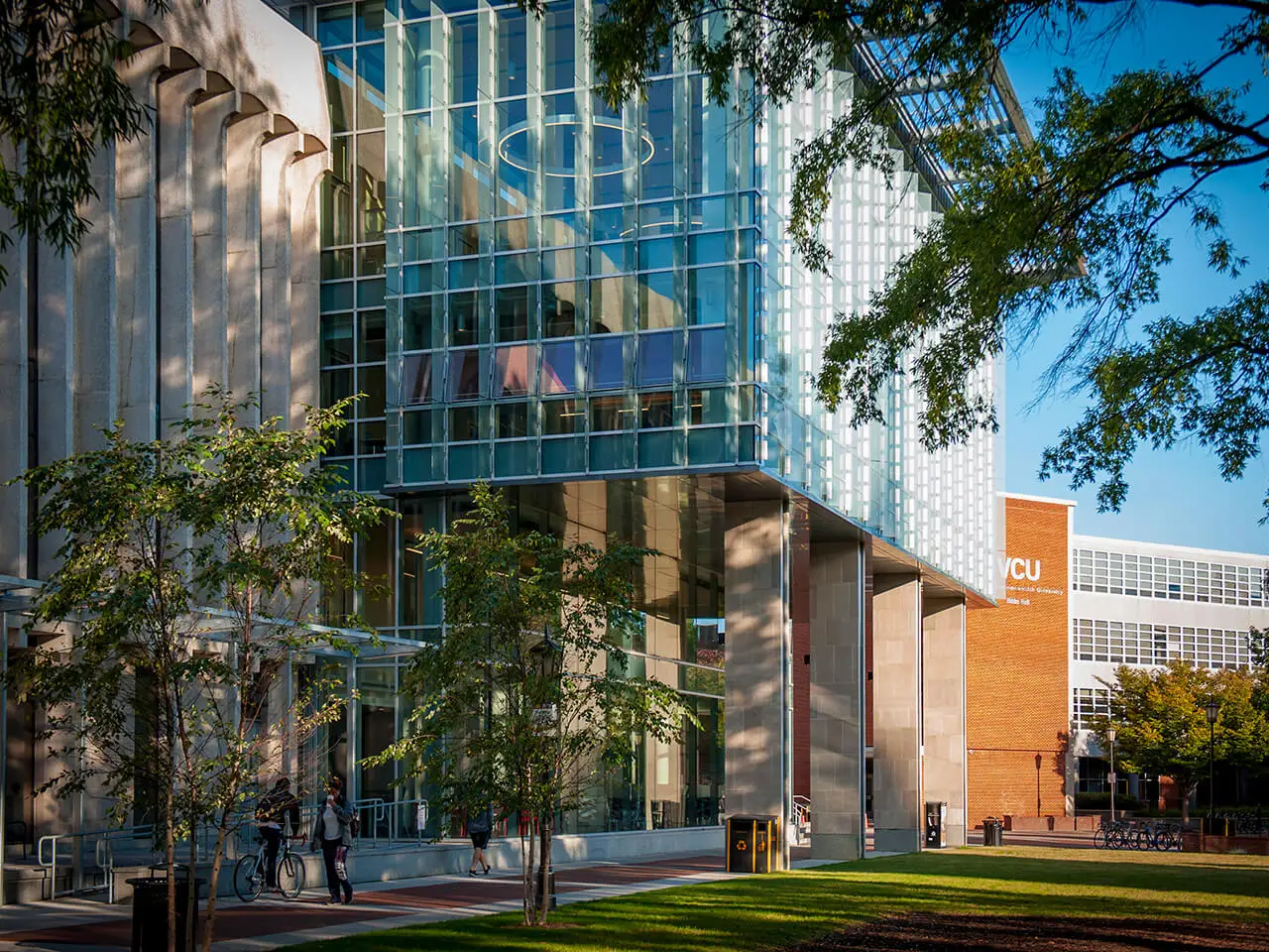 Exterior view of Cabell Library.