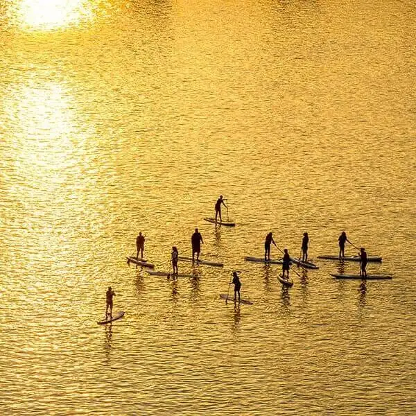 Paddleboarders on the James River